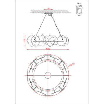 Люстра Divinare Eleanor 1713/17 SP-100-1