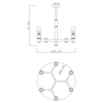 Светильник потолочный Divinare Barolo 2654/17 LM-6-4