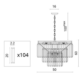 Люстра Divinare Nova Grigio 3002/05 SP-9-8