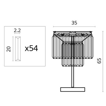 Лампа настольная Divinare Nova Grigio 3002/05 TL-3-7