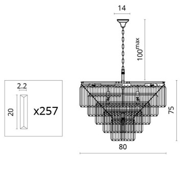Люстра Divinare Nova Cognac 3002/06 SP-18-8
