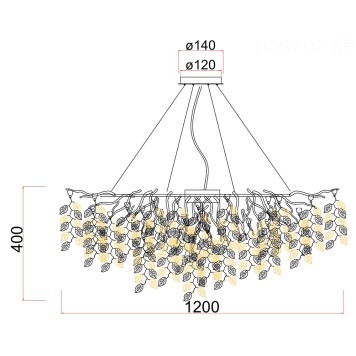Люстра Divinare Salice 3136/01 SP-13-1