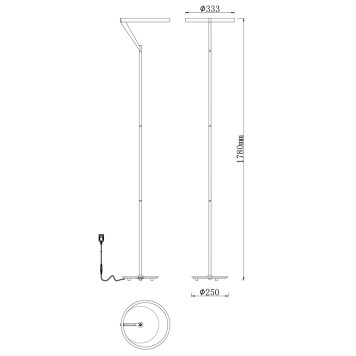 Торшер Divinare Sole 3234/06 PN-1-1