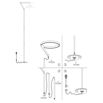 Торшер Divinare Sole 3234/06 PN-1-2