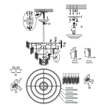 Люстра Divinare Rosie 3511/02 LM-8-6