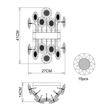 Бра Divinare Amalthea 7202/17 AP-2-2