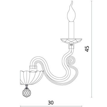 Бра Divinare Cigno 8825/03 AP-1-7