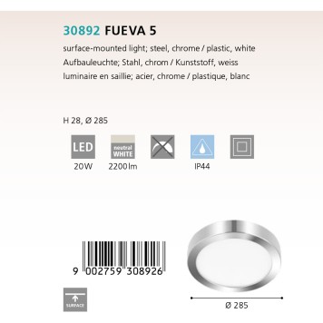 Светильник точечный Eglo Fueva 5 30892-2