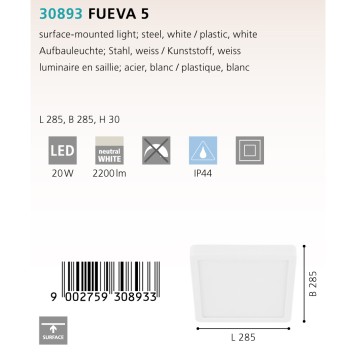 Светильник точечный Eglo Fueva 5 30893-1