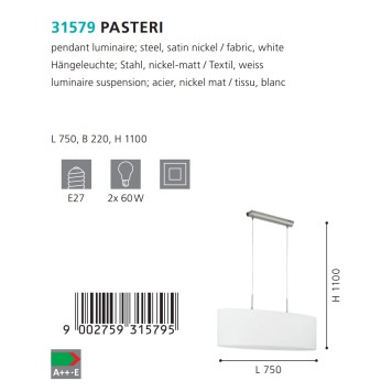 Люстра Eglo Pasteri 31579-1