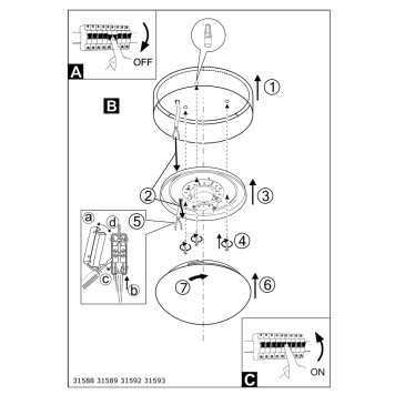 Светильник потолочный Eglo Pasteri 31588-5