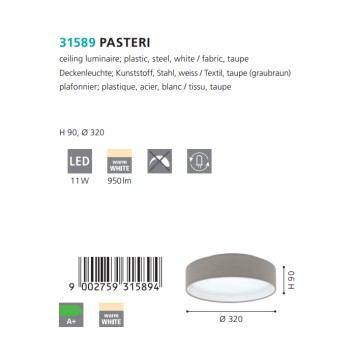 Светильник потолочный Eglo Pasteri 31589-2