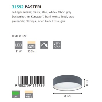 Светильник потолочный Eglo Pasteri 31592-2