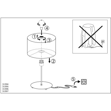 Лампа настольная Eglo Pasteri 31595-3