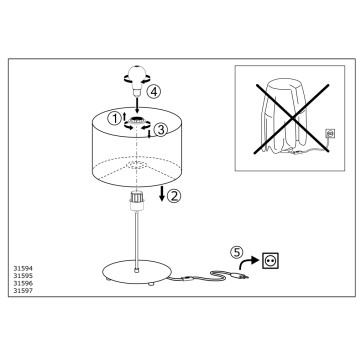 Лампа настольная Eglo Pasteri 31596-4