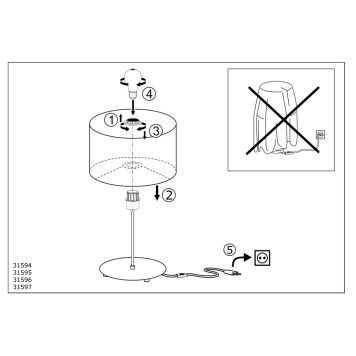 Лампа настольная Eglo Pasteri 31597-4