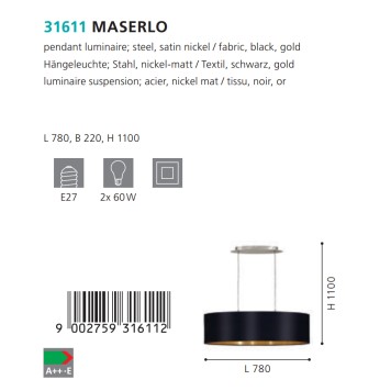 Люстра Eglo Maserlo 31611-2