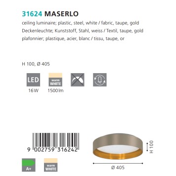 Светильник потолочный Eglo Maserlo 31624-2