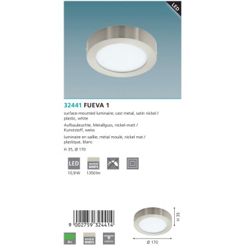 Светильник настенно-потолочный Eglo Fueva 1 32441-2