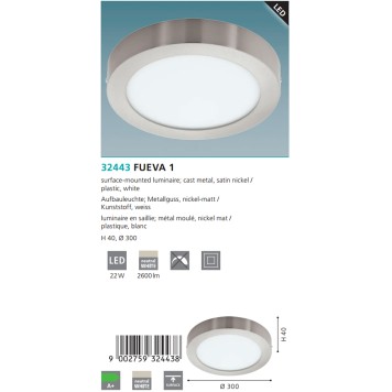 Светильник настенно-потолочный Eglo Fueva 1 32443-2