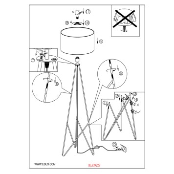 Торшер Eglo Camporale 39229-3