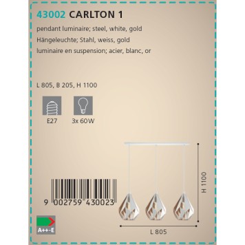 Люстра Eglo Carlton 1 43002-2