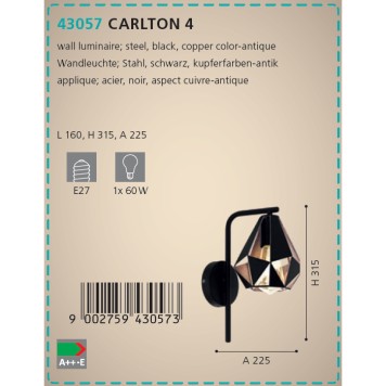 Бра Eglo Carlton 4 43057-2