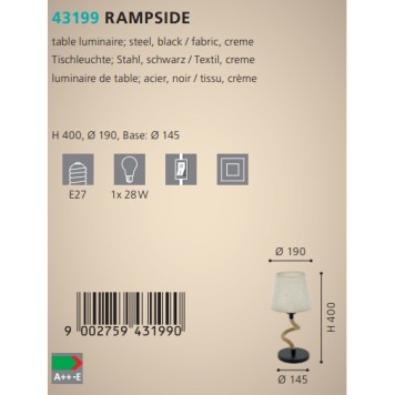 Лампа настольная Eglo Rampside 43199-1