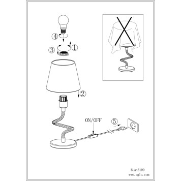 Лампа настольная Eglo Rampside 43199-4
