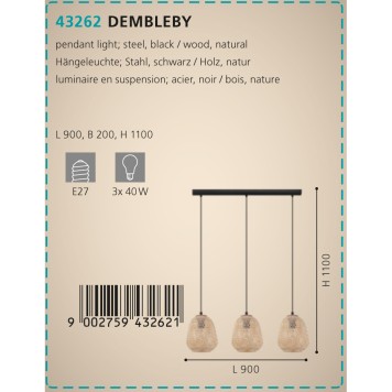 Люстра Eglo Dembleby 43262-1