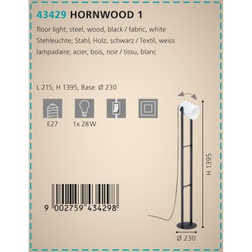 Торшер Eglo Hornwood 1 43429-1