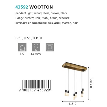 Люстра Eglo Wootton 43592-3