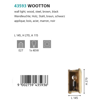 Бра Eglo Wootton 43593-1