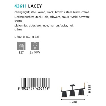 Светильник потолочный Eglo Lacey 43611-2