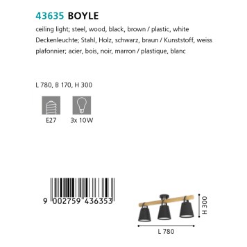 Светильник потолочный Eglo Boyle 43635-2