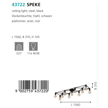 Светильник потолочный Eglo Speke 43722-3