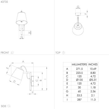 Бра Eglo Lacey 43735-3
