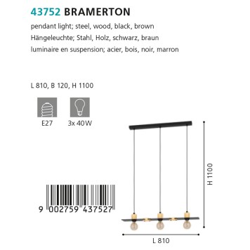 Люстра Eglo Bramerton 43752-3