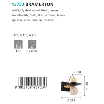 Бра Eglo Bramerton 43753-3