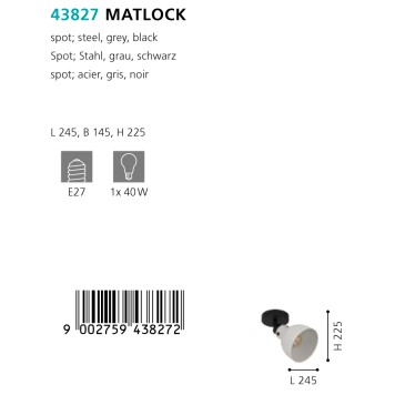 Спот Eglo Matlock 43827-4