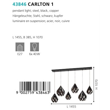 Люстра Eglo Carlton 1 43846-3