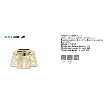 Светильник потолочный Eglo Hykeham 43851-4