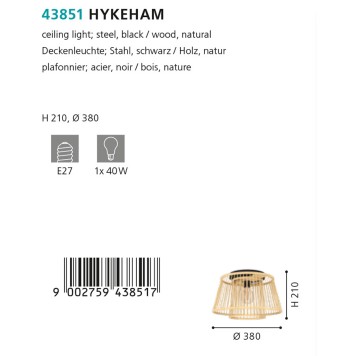 Светильник потолочный Eglo Hykeham 43851-5