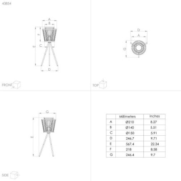 Лампа настольная Eglo Hykeham 43854-2