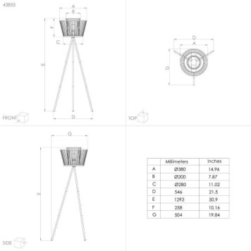 Лампа напольная Eglo Hykeham 43855-1