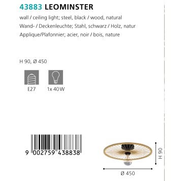 Светильник настенно-потолочный Eglo Leominster 43883-6