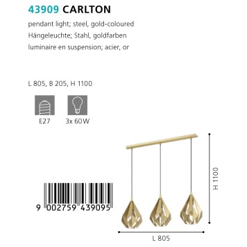 Люстра Eglo Carlton 43909-5