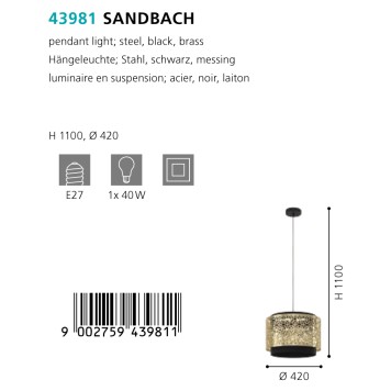 Люстра Eglo Sandbach 43981-4