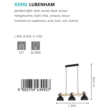 Люстра Eglo Lubenham 43992-2