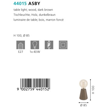 Лампа настольная Eglo Asby 44015-5